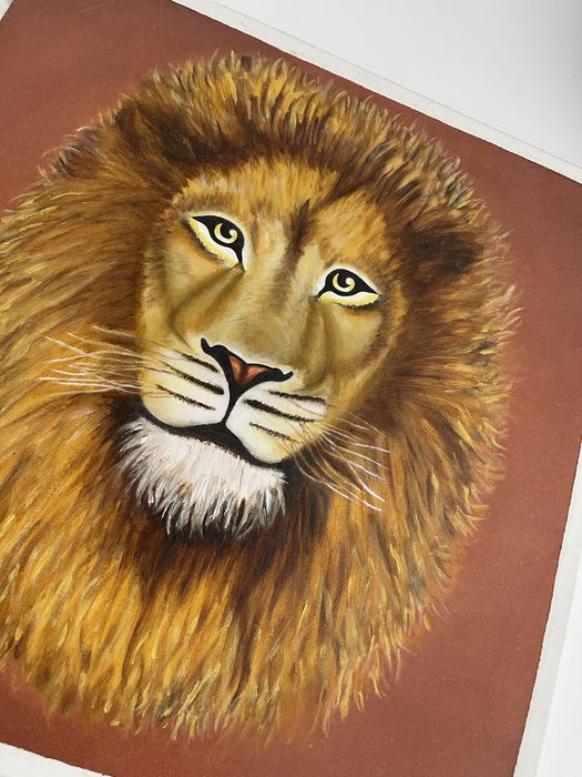 “Leul” tablou ulei pe panza 50x50 cm creatie proprie