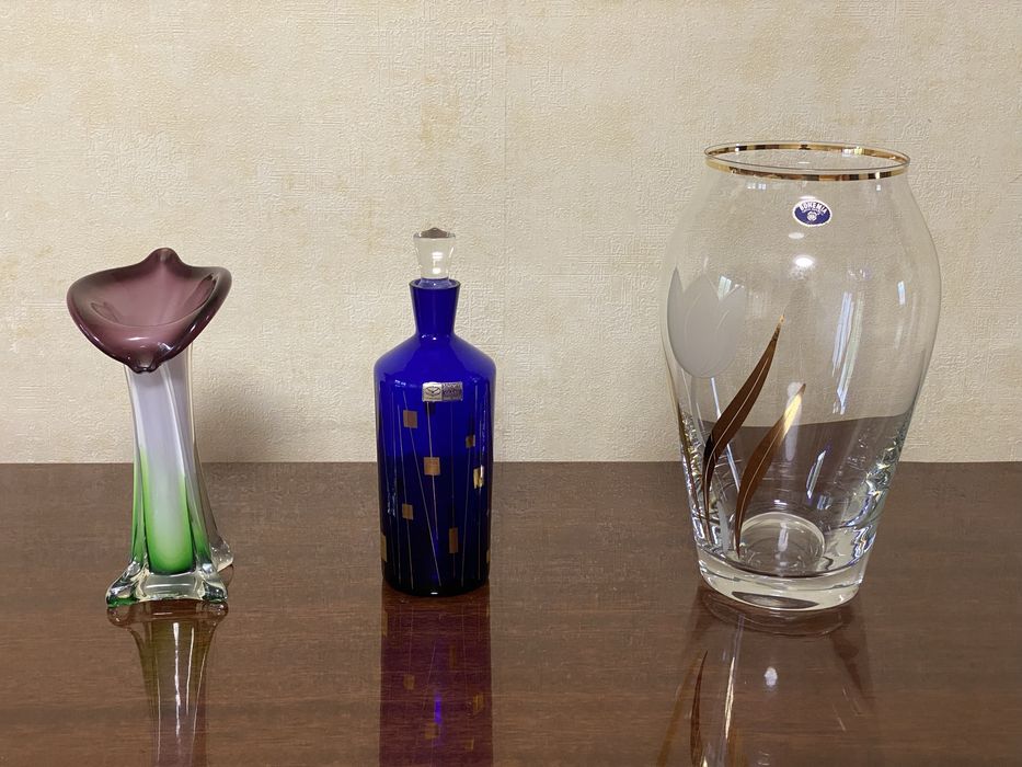 Вазы, графин Чехия