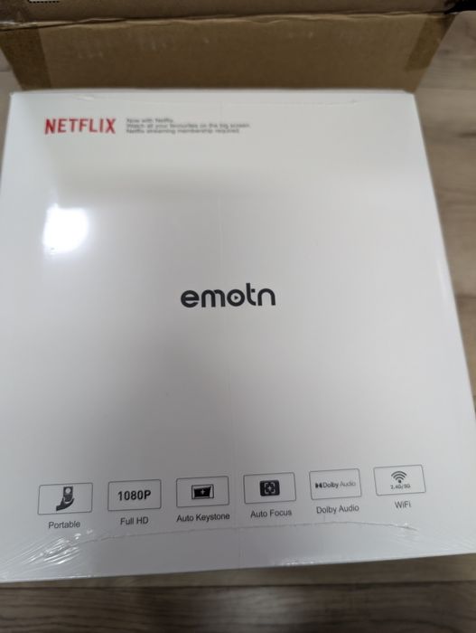 SIGILAT - Videoproiector Portabil Emotn N1 - 1080P Full HD - ALB