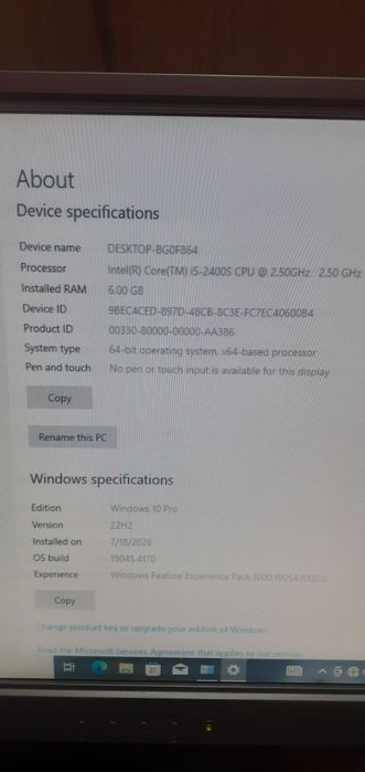 Unitate PC HP i5 6G Ram
