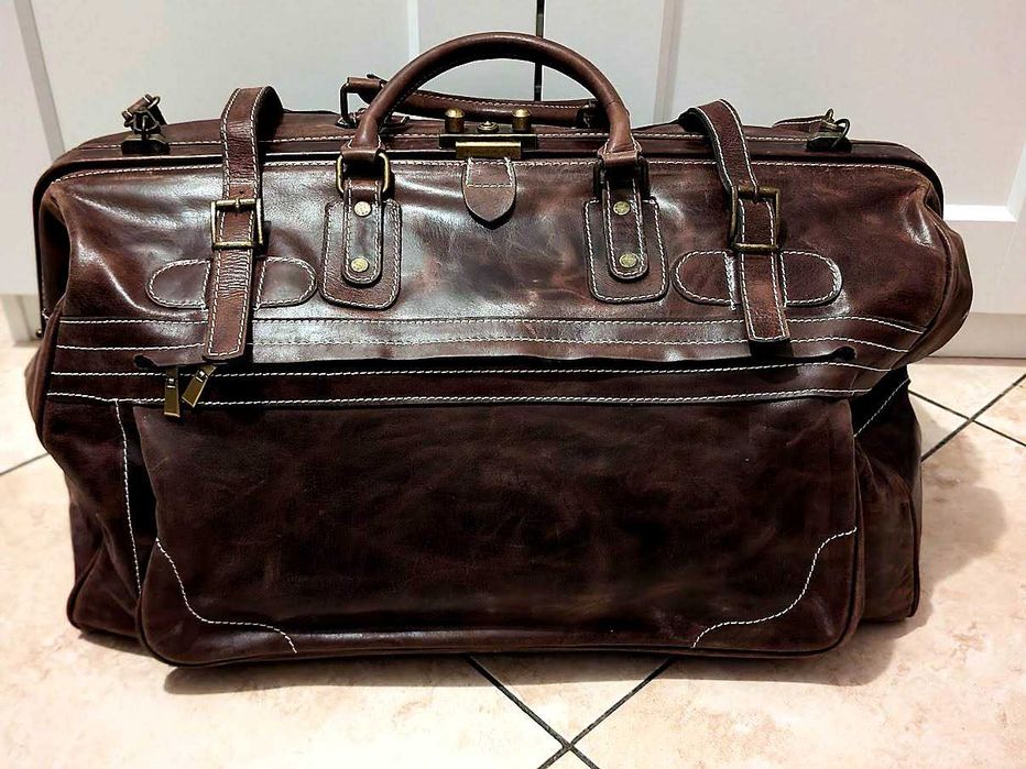 Geantă de travel din piele naturală, proveniență Turcia