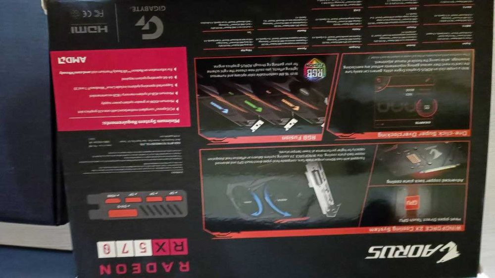 Видеокарта AORUS Radeon RX570 4Gb/DDR5 256bit