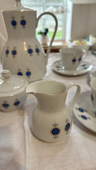 Set ceainic portelan fin - 17 piese