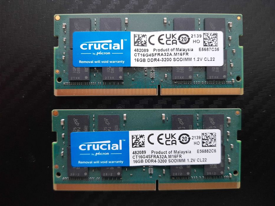 RAM DDR4 - 32GB, 16GB, 8GB - Crucial, Samsung, SK hynix - Рам памет за лаптоп
