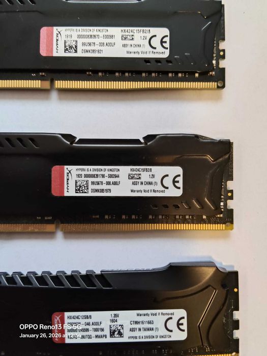 DDR2, DDR3, DDR4, SSD Samsung Evo 860