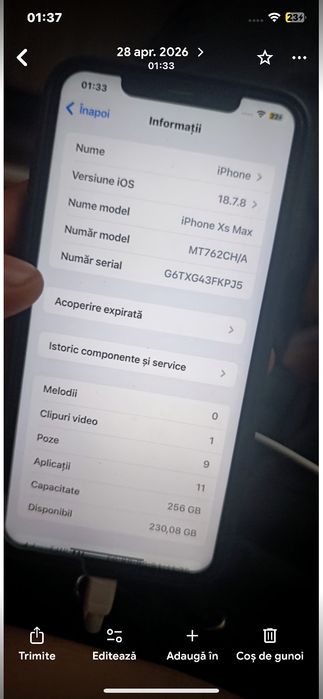 iPhone xs max spart pe spate