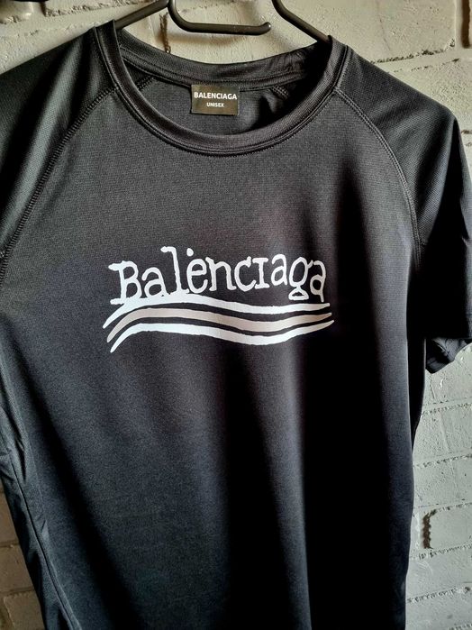 Тениска черна Balenciaga, тениски полиестер S m L