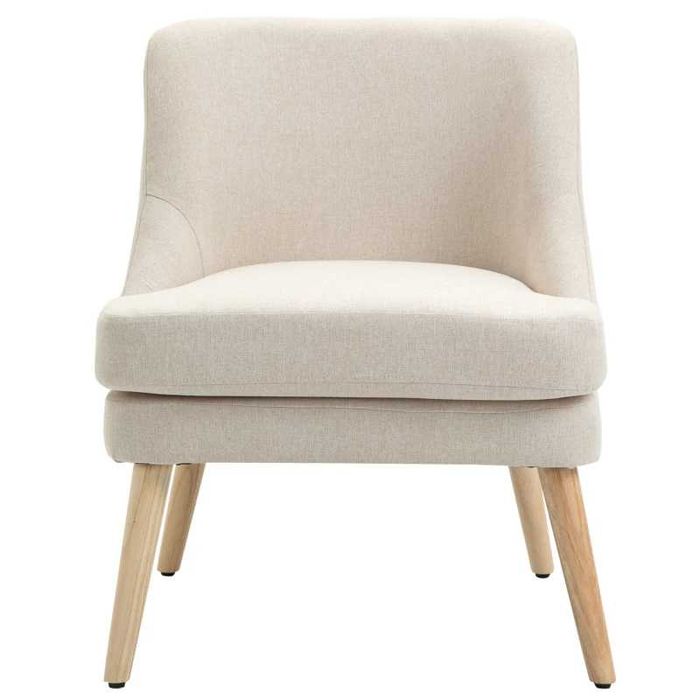 Фотьойл HOMCOM с ленен вид, подлакътник, тапициран релаксиращ фотьойл