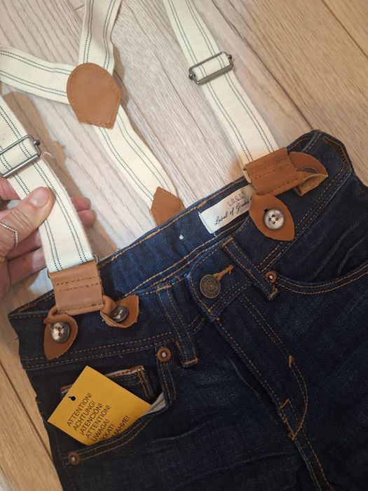 Blugi H&M,noi,cu etichetă, 3-4 ani