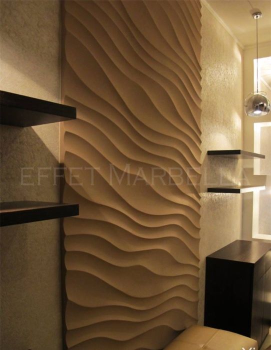 Декоративни 3D панели - 3д гипсови панели, облицовки за стени 0078