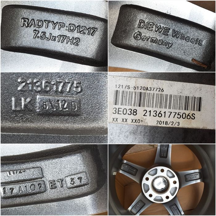 jante aliaj 17; 5x120; Vw Volkswagen T5, T6, Caravelle, Multivan