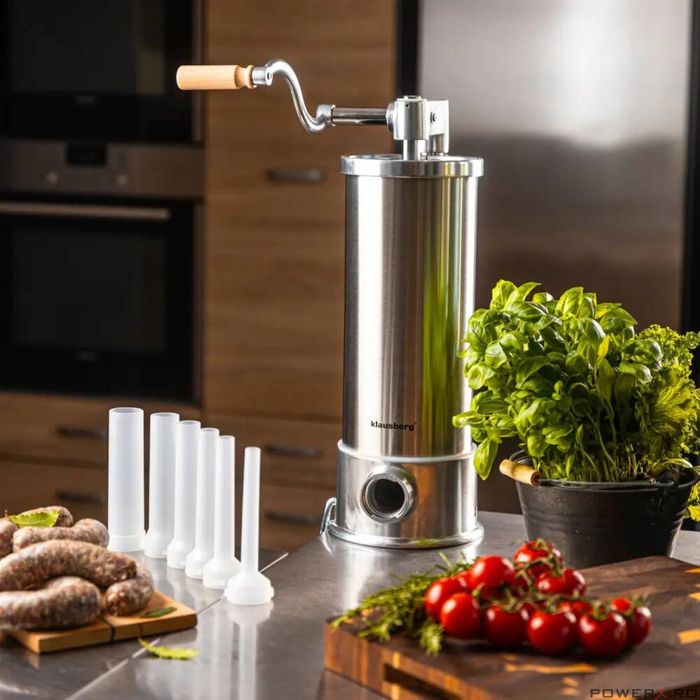 Masina manuala pentru umplut carnati, otel inoxidabil, capacitate 5