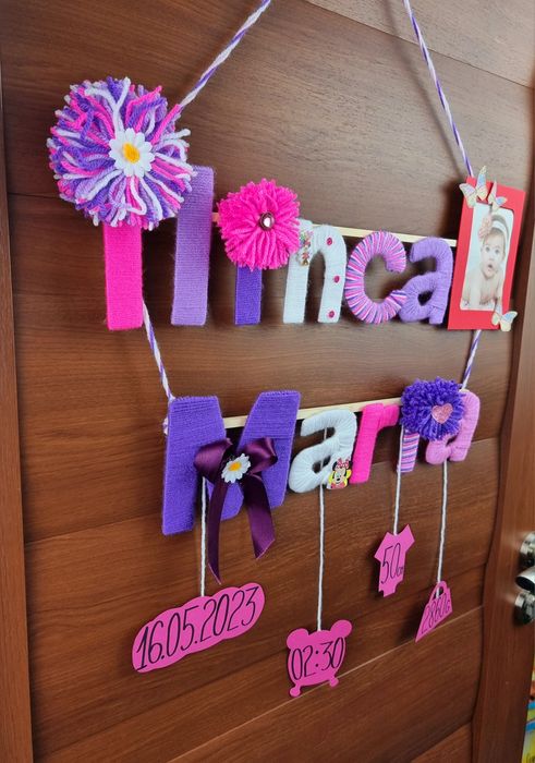 Nume colorate pentru nou nascuti+ TRANSPORT GRATUIT