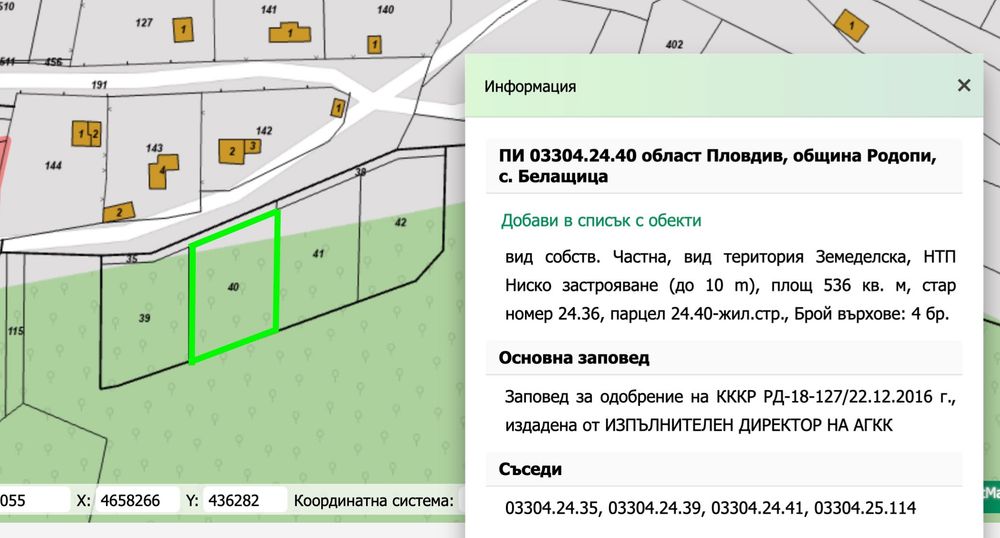 Парцел в Белащица