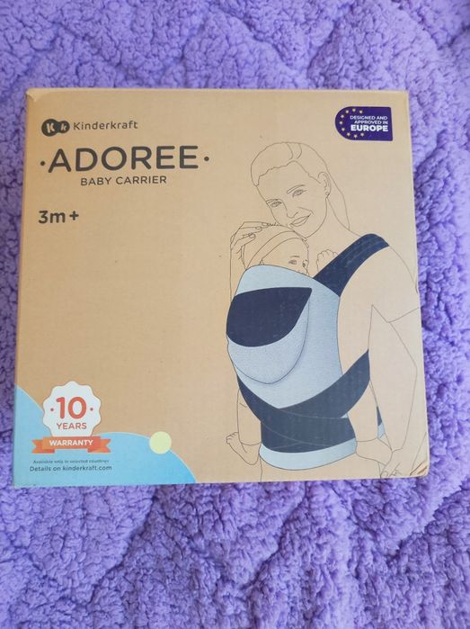 Ергономична раница за бебе KinderKraft ADOREE, Сива