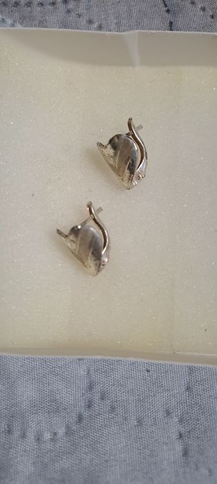 нежни сребърни обеци