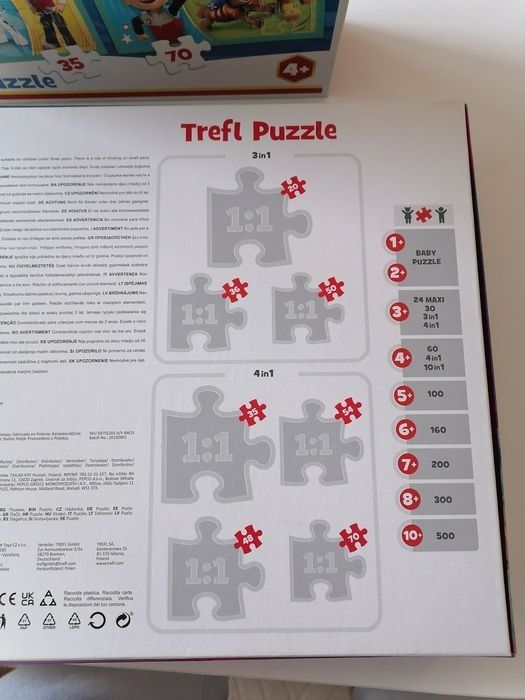 Забавни пъзели с анимационни герои възраст 4+