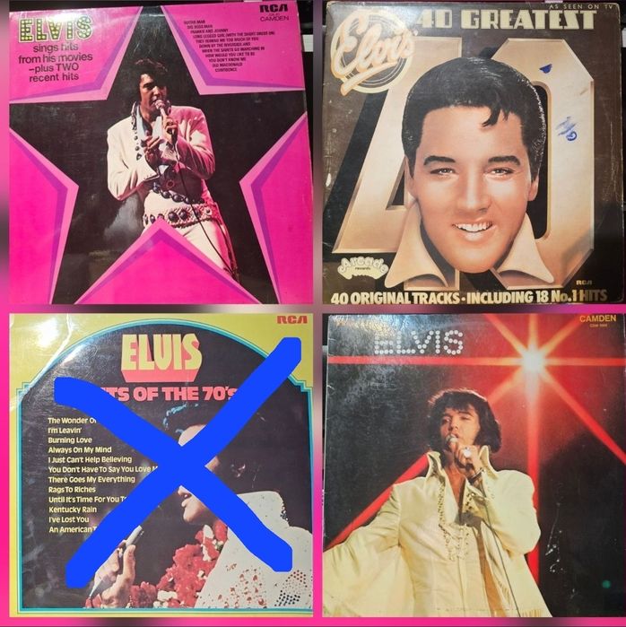 Discuri vinil ( Barbra Streisand,  Elvis Presley)