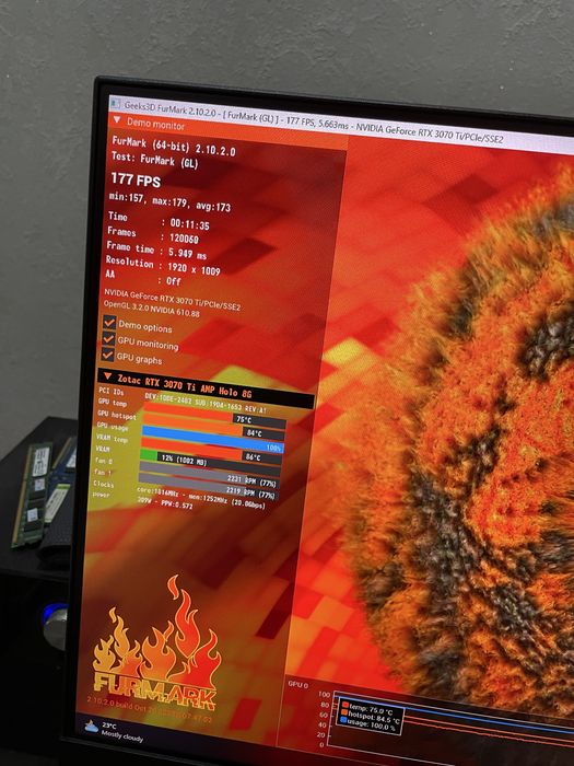 RTX 3070 TI, ZOTAС TRINITY OC | Идеал состояния