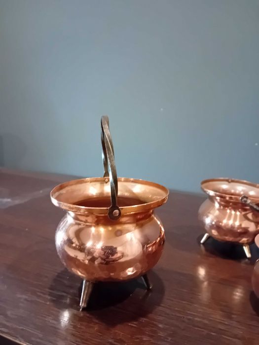 Set vase cupru masiv