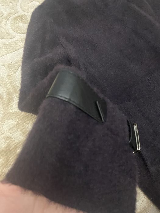 Пальто альпака с капюшоном