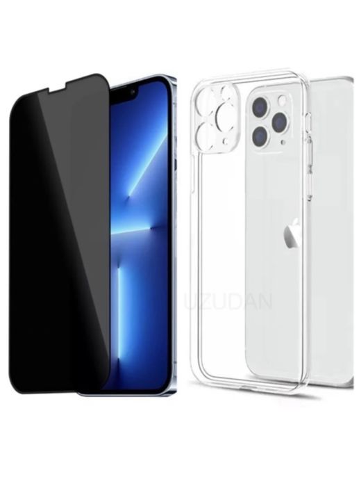 Iphone 13/14/15/16/17 PRO MAX AIR Husa Zet Case TPU si Folie Sticla Ha