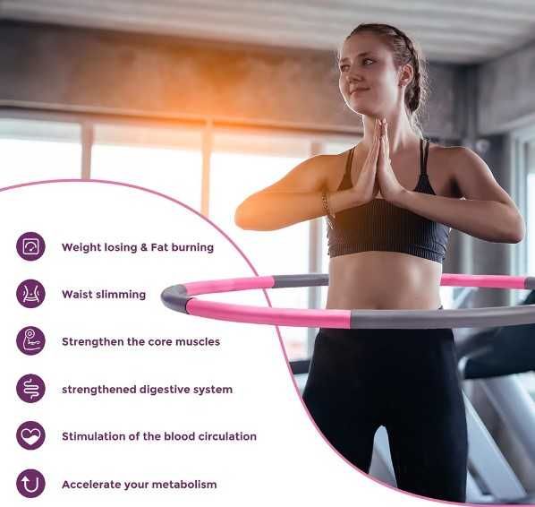 Фитнес обръч Hula Hoop Deuser, 73 – 95 см,