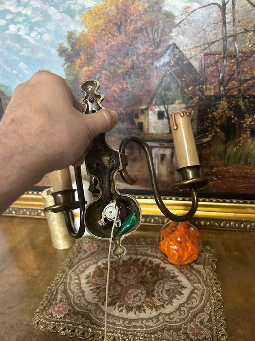 DN965 Consola aplica cu 2 brate bronz 19*20