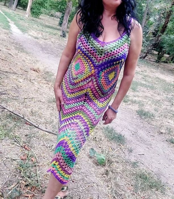 Rochie crosetata de toamna