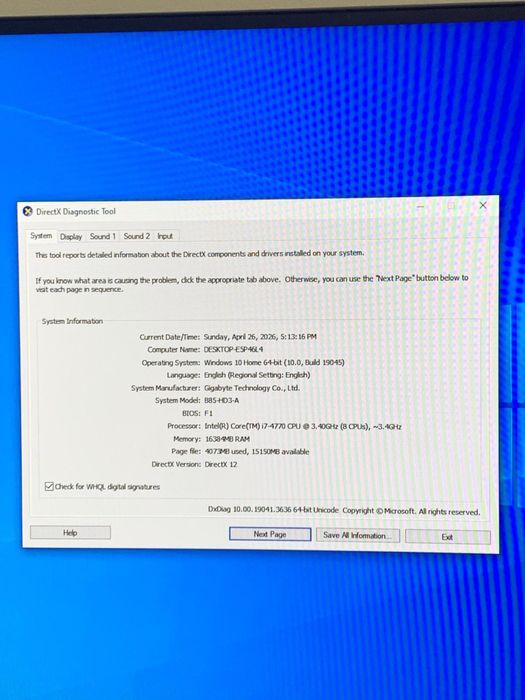 PC Desktop Gaming/Office - i7-4770, 16GB RAM HyperX, GTX 1060 6GB - Perfect funcțional
