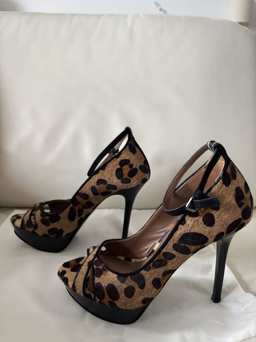 Pantofi din piele naturala animal print 37