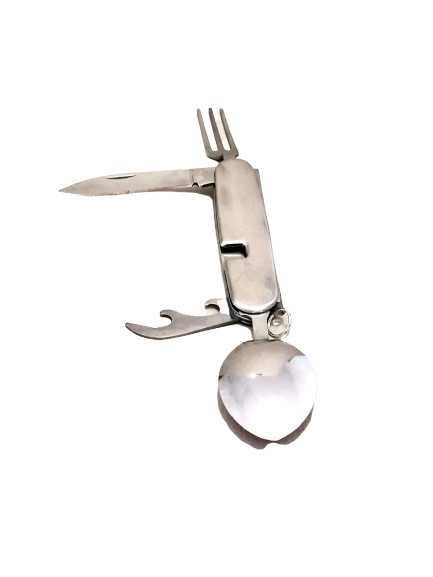 Briceag cu cutit lingurita furculita tirbuson desfacator sticle conserve