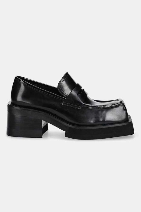 Кожени обувки с дебел ток Jeffrey Campbell