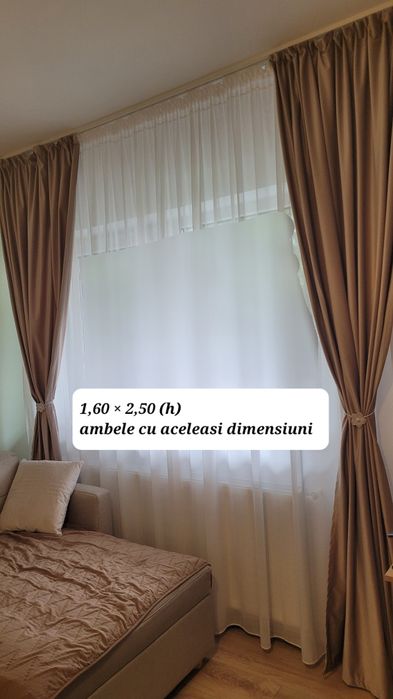 Vand draperii catifea bej