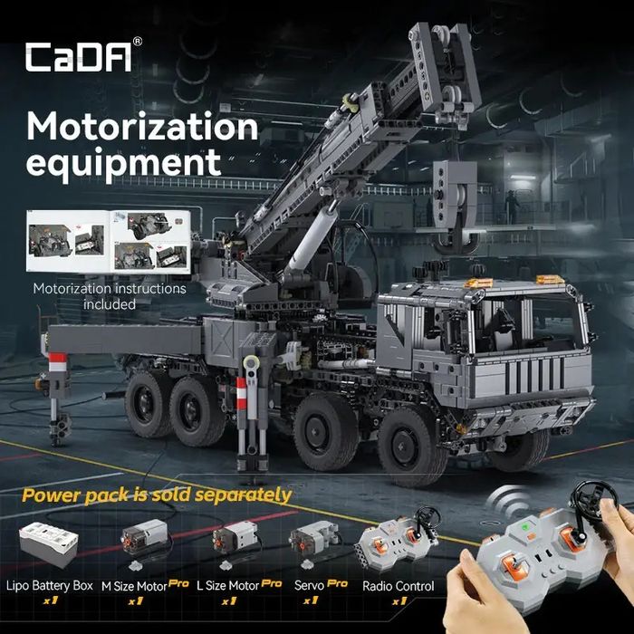 Конструктор военен камион с кран CADA C61507W