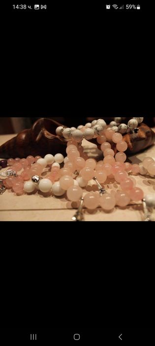 Гривна от полускъпоценни естествени камъни - дамски, детски и мъжки