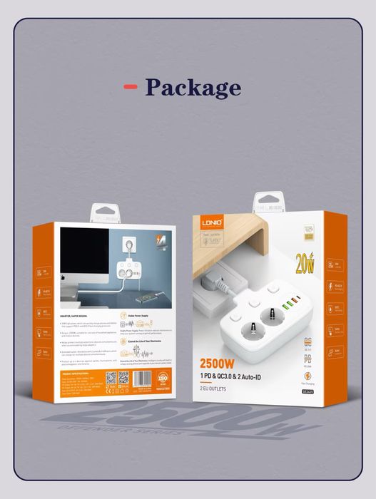 Тройник удлинитель LDNIO SE2435