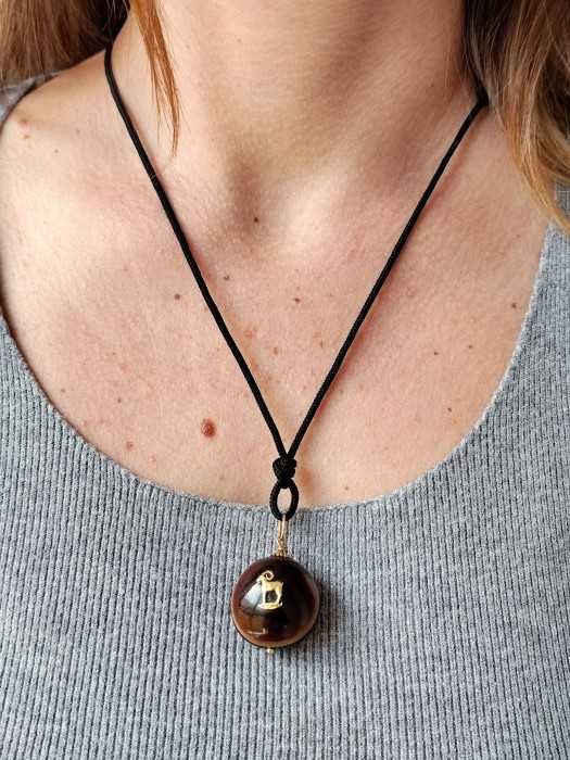 pandantiv aur 14k nuca zodia CAPRICORN cu email