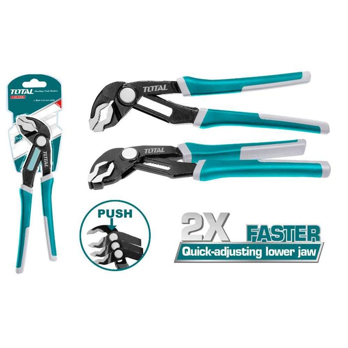 Клещи водопроводни TOTAL, Industrial, 1 1/2", 250 мм TL IND THTJ381006