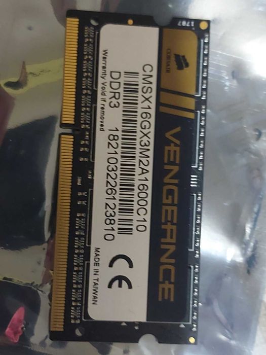 8GB DDR3 1600Mhz - Corsair Vengance (SO-DIMM - за лаптоп)