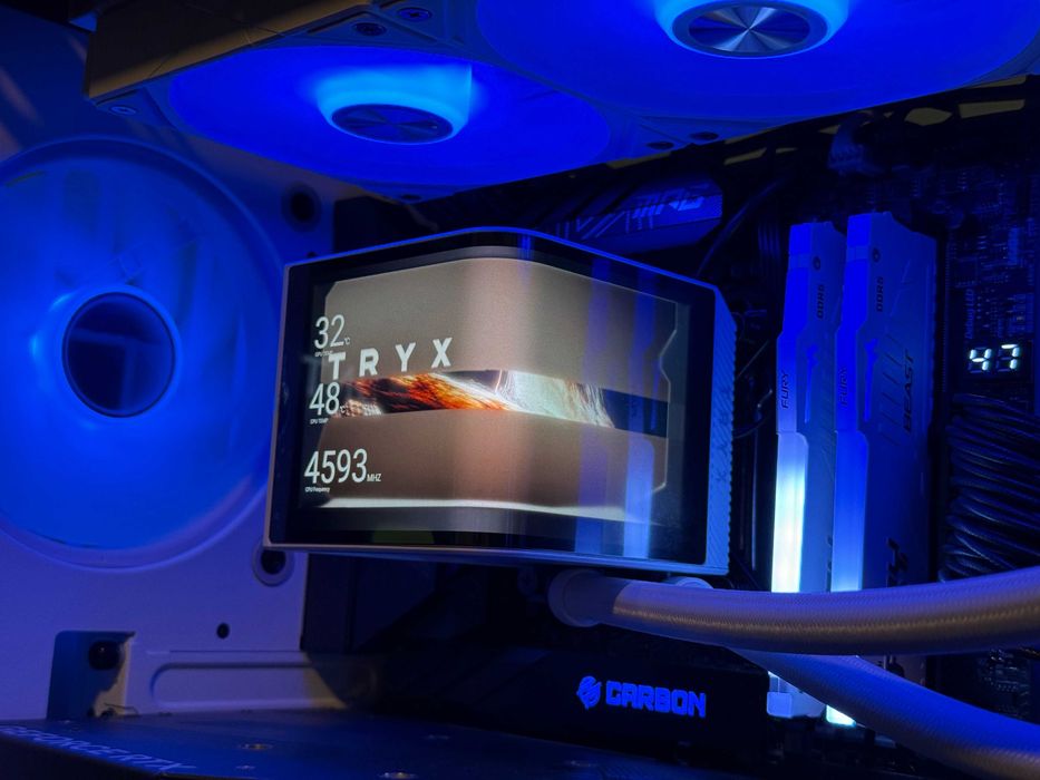 Cooler TRYX PANORAMA 360 ARGB AiO, 3D-AMOLED-Display - 360mm, White ca nou in garantie.