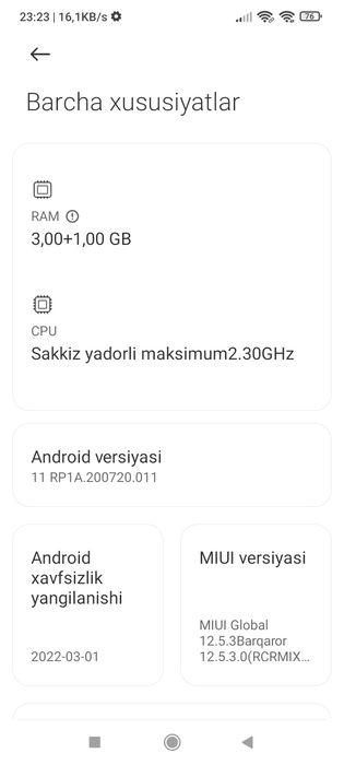 Redmi 9C srochno sotiladi