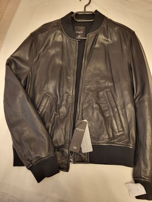 Geaca de piele neagra noua Rehard