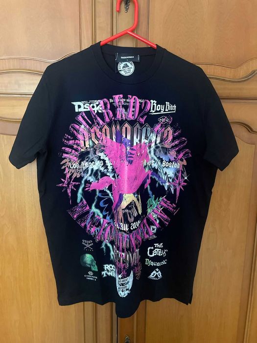 Tricou DSQUARED fit M/L nou cu factura