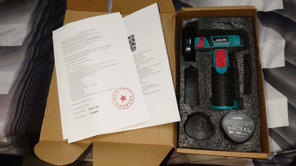 Мини безжичен ъглошлайф JAVN 12V