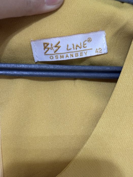 Платье турецкое до колени желтое