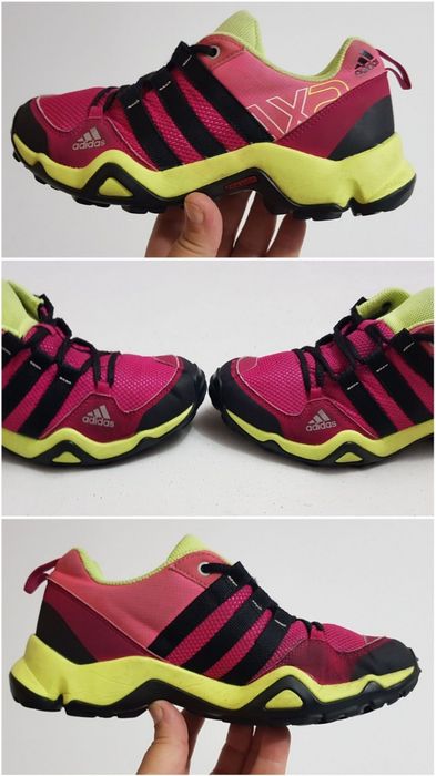 Adidas Outdoor Ax 2 K Lace Up Hiking Sneakers, EU 36 2/3, Traxion