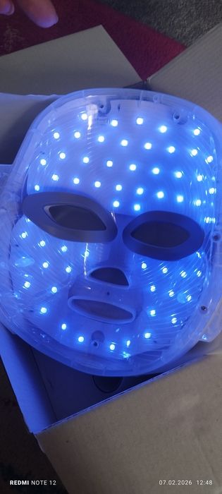 mască facială cu LED Fototerapie