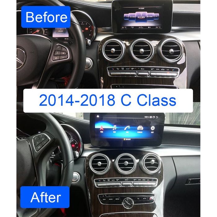 Navigatie Android 14 Mercedes C W205 GLC NTG5 dedicata ecran de 12.3"