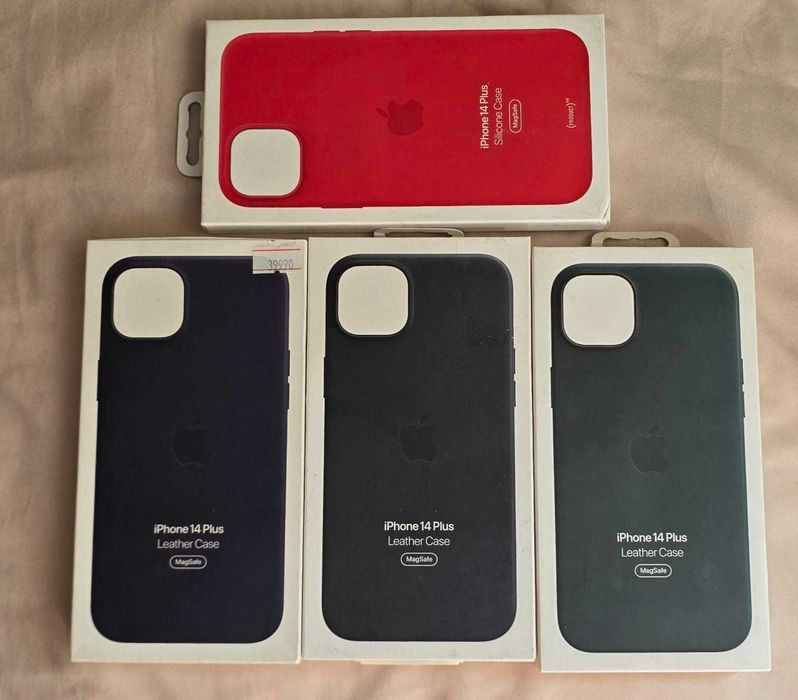 Чехол Apple iPhone 14 Plus Leather Case Forest Green